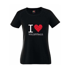 I Love volleyball shirt dames